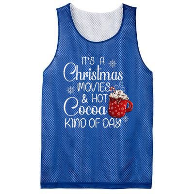 Christmas Movies Hot Cocoa Lover Funny Merry Christmas Mesh Reversible Basketball Jersey Tank