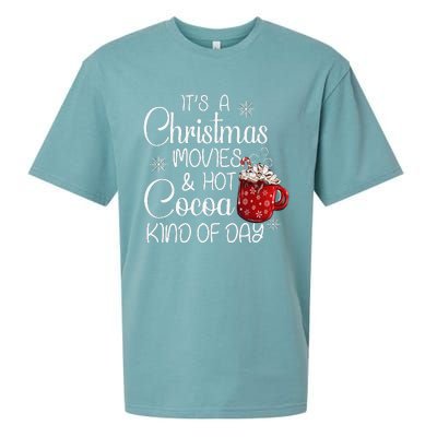 Christmas Movies Hot Cocoa Lover Funny Merry Christmas Sueded Cloud Jersey T-Shirt