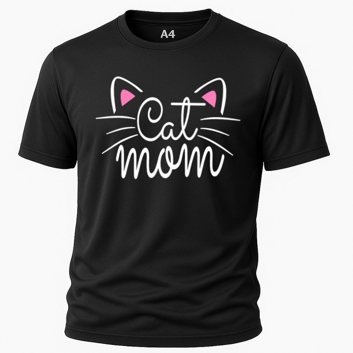 Cat Mom Happy Mothers Day For Cat Lovers Family Matching Cooling Performance Crew T-Shirt