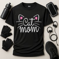 Cat Mom Happy Mothers Day For Cat Lovers Family Matching Cooling Performance Crew T-Shirt