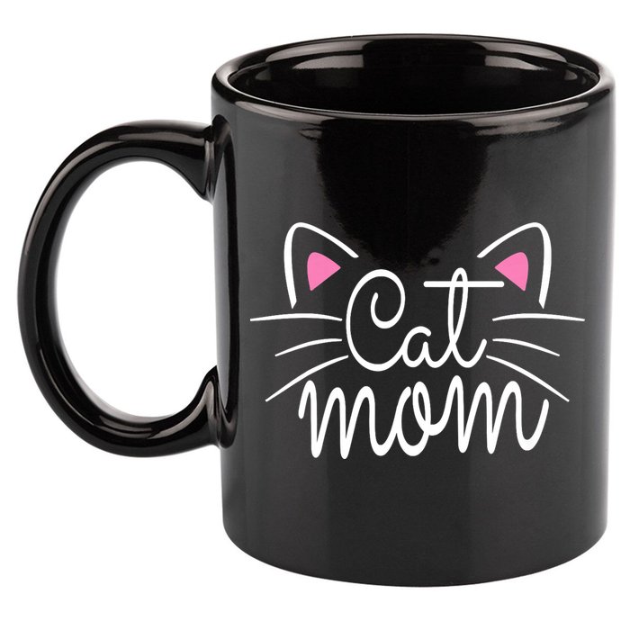 Cat Mom Happy Mothers Day For Cat Lovers Family Matching 11oz C Handle Ceramic Mug