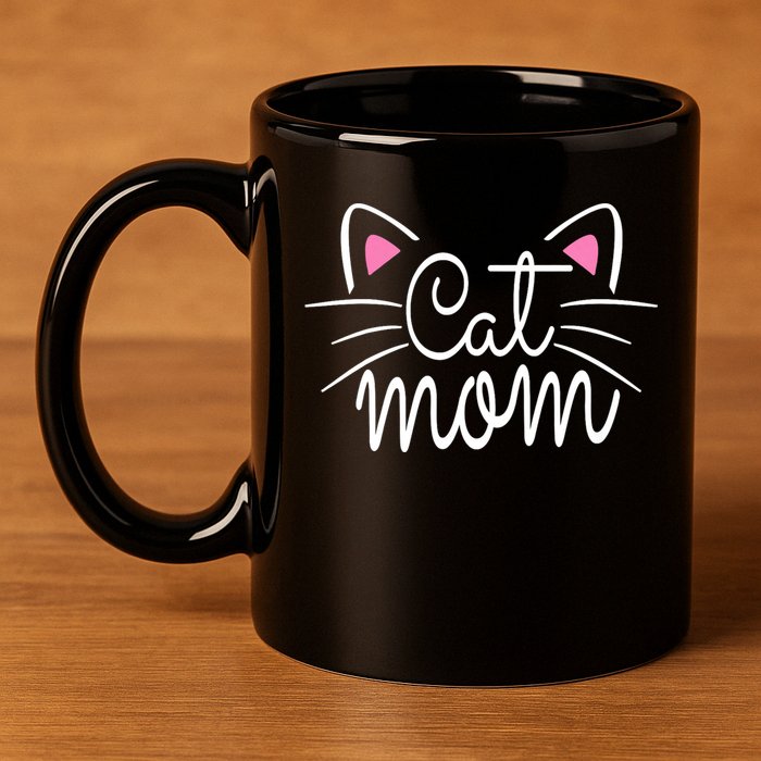 Cat Mom Happy Mothers Day For Cat Lovers Family Matching 11oz C Handle Ceramic Mug