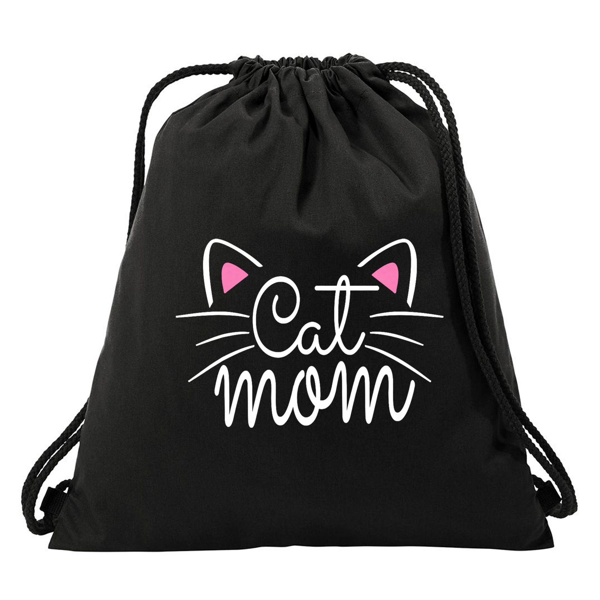 Cat Mom Happy Mothers Day For Cat Lovers Family Matching Drawstring Bag