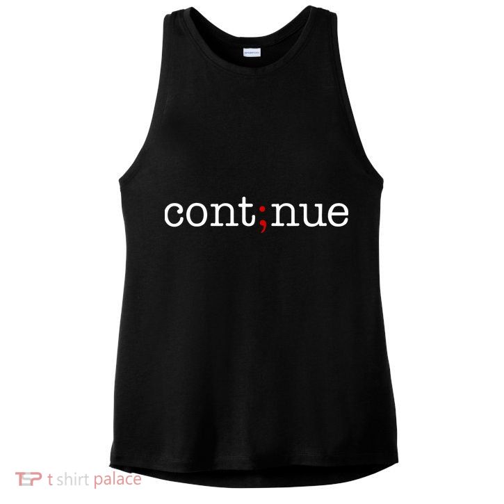 Continue Mental Health Awareness Ladies PosiCharge Tri-Blend Wicking Tank