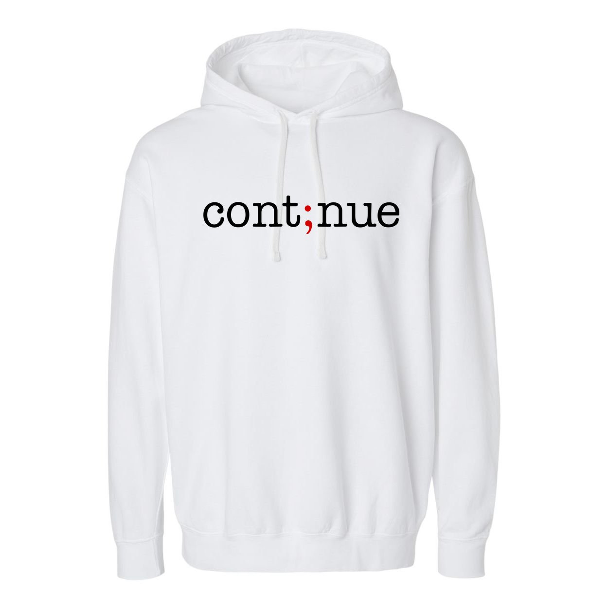 Continue Mental Health Awareness Garment-Dyed Fleece Hoodie