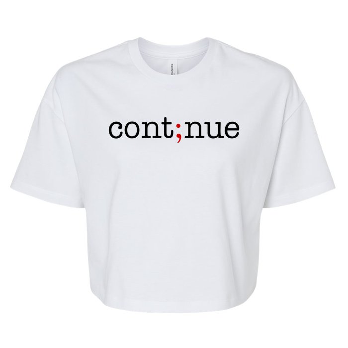 Continue Mental Health Awareness Bella+Canvas Jersey Crop Tee