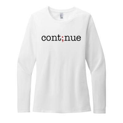 Continue Mental Health Awareness Womens CVC Long Sleeve Shirt