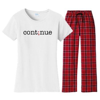 Continue Mental Health Awareness Women's Flannel Pajama Set