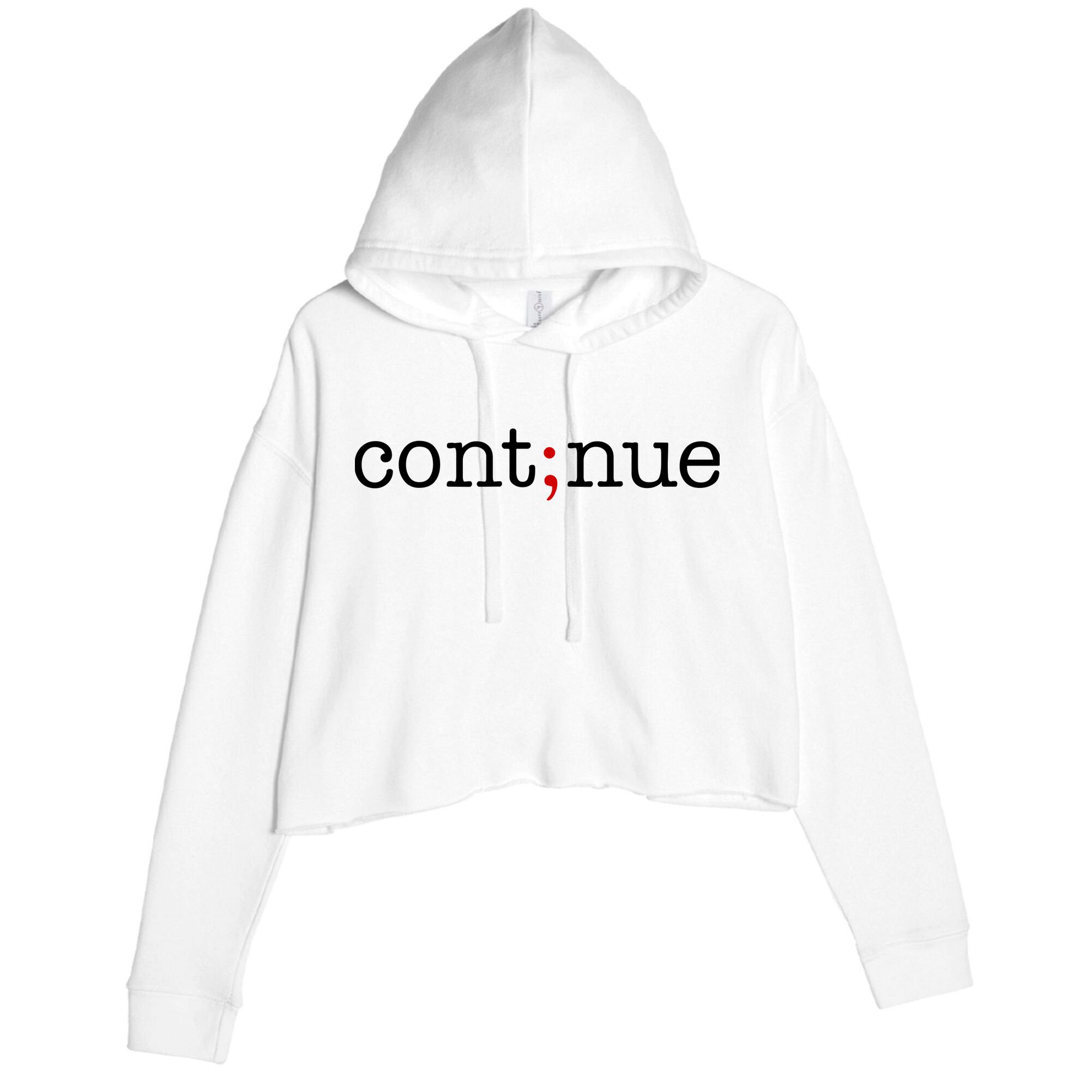 Continue Mental Health Awareness Crop Fleece Hoodie