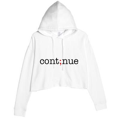 Continue Mental Health Awareness Crop Fleece Hoodie