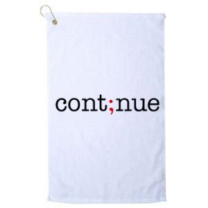 Continue Mental Health Awareness Platinum Collection Golf Towel