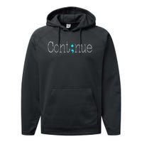 Continue Mental Health Awareness Semicolon Performance Fleece Hoodie