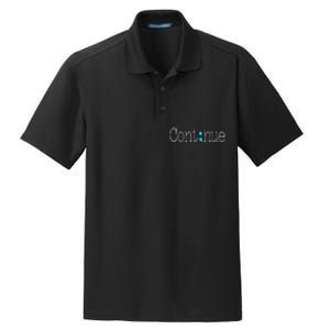 Continue Mental Health Awareness Semicolon Dry Zone Grid Polo