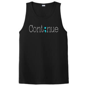 Continue Mental Health Awareness Semicolon PosiCharge Competitor Tank