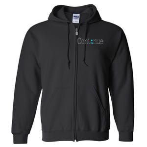 Continue Mental Health Awareness Semicolon Full Zip Hoodie