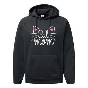 Cat Mom Happy Mothers Day For Cat Lovers Family Matching Performance Fleece Hoodie