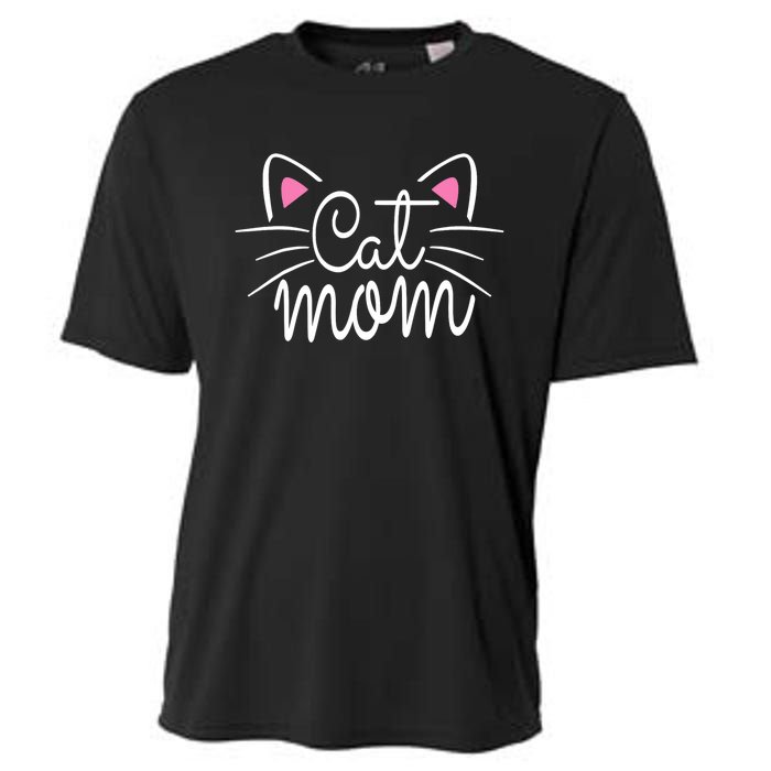 Cat Mom Happy Mothers Day For Cat Lovers Family Matching Cooling Performance Crew T-Shirt