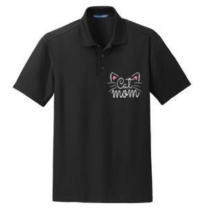 Cat Mom Happy Mothers Day For Cat Lovers Family Matching Dry Zone Grid Polo