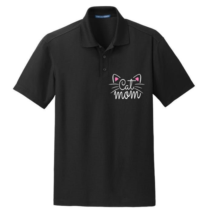 Cat Mom Happy Mothers Day For Cat Lovers Family Matching Dry Zone Grid Polo