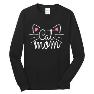 Cat Mom Happy Mothers Day For Cat Lovers Family Matching Tall Long Sleeve T-Shirt