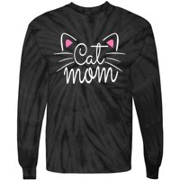 Cat Mom Happy Mothers Day For Cat Lovers Family Matching Tie-Dye Long Sleeve Shirt