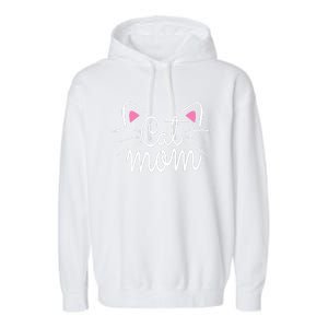 Cat Mom Happy Mothers Day For Cat Lovers Family Matching Garment-Dyed Fleece Hoodie