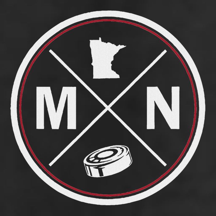 Classic Minnesota Hockey Mn Outline 7 Panel Mesh Trucker Snapback Hat