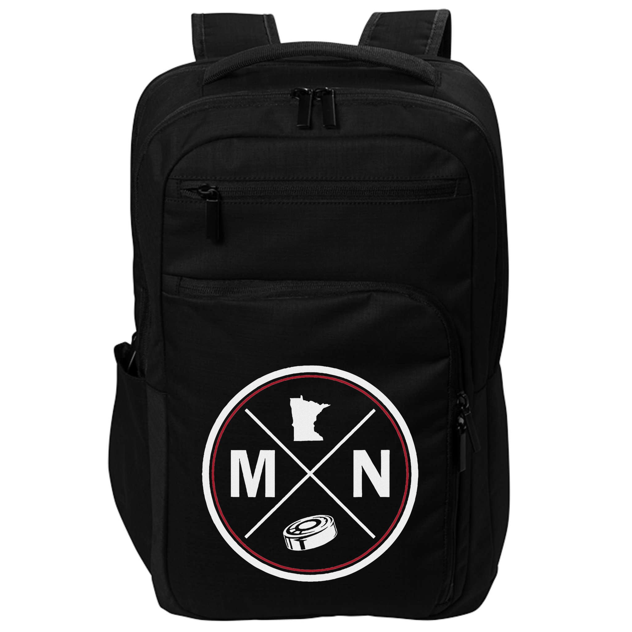 Classic Minnesota Hockey Mn Outline Impact Tech Backpack