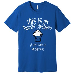 Cute Mushroom Halloween Easy Lazy Costume Scary Party Premium T-Shirt