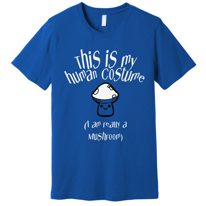 Cute Mushroom Halloween Easy Lazy Costume Scary Party Premium T-Shirt