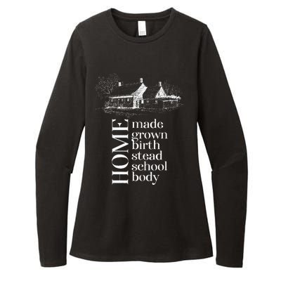 Crunchy Mom Home Birth Homestead Homeschool Mama Country Womens CVC Long Sleeve Shirt