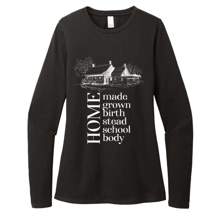 Crunchy Mom Home Birth Homestead Homeschool Mama Country Womens CVC Long Sleeve Shirt