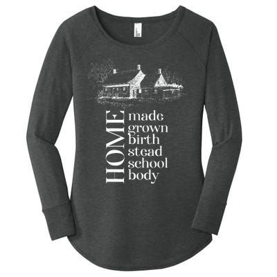 Crunchy Mom Home Birth Homestead Homeschool Mama Country Women's Perfect Tri Tunic Long Sleeve Shirt