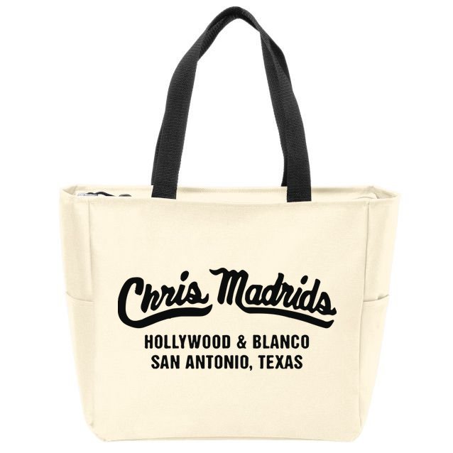 Chris Madrids Hollywood And Blanco San Antonio Texas Zip Tote Bag