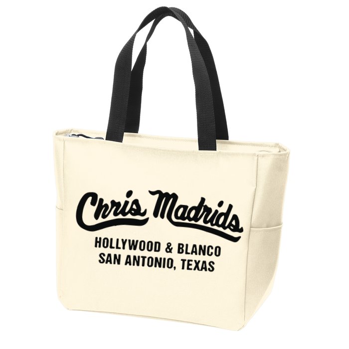 Chris Madrids Hollywood And Blanco San Antonio Texas Zip Tote Bag