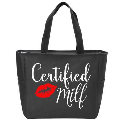 Certified MILFs Humor Funny Gift Idea For New Hottest Mom Zip Tote Bag