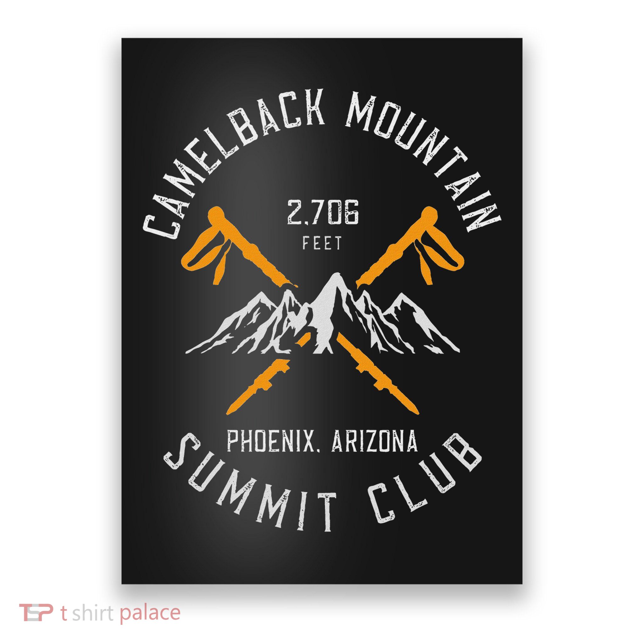Camelback Mountain Hiking Phoenix Arizona Poster