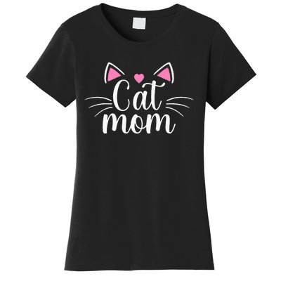 Cat Mom Happy Mothers Day For Cat Lovers Family Matching Women's T-Shirt