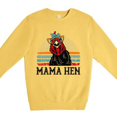 Chickenshirt Mama Hen Mother Day Gift Funny Farm Mom Women Premium Crewneck Sweatshirt