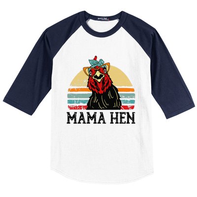 Chickenshirt Mama Hen Mother Day Gift Funny Farm Mom Women Baseball Sleeve Shirt