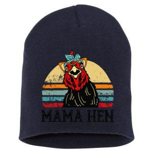 Chickenshirt Mama Hen Mother Day Gift Funny Farm Mom Women Short Acrylic Beanie