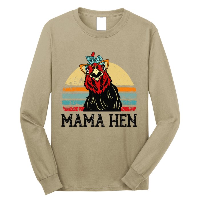 Chickenshirt Mama Hen Mother Day Gift Funny Farm Mom Women Long Sleeve Shirt