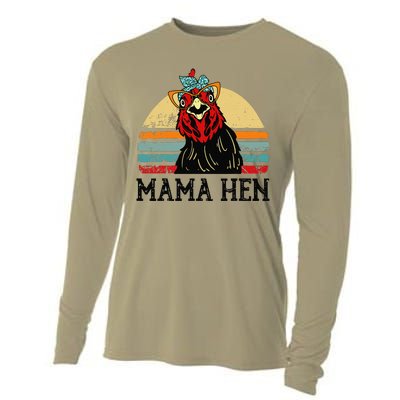 Chickenshirt Mama Hen Mother Day Gift Funny Farm Mom Women Cooling Performance Long Sleeve Crew