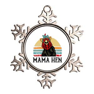 Chickenshirt Mama Hen Mother Day Gift Funny Farm Mom Women Metallic Star Ornament