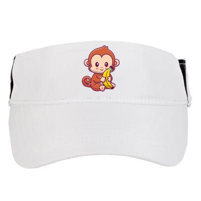 Cute Monkey Holding Banana Cartoon Adult Drive Performance Visor