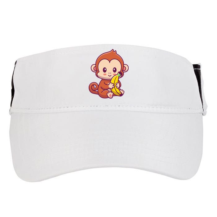 Cute Monkey Holding Banana Cartoon Adult Drive Performance Visor