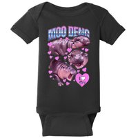 Cute Moodeng Hippo The Famous Baby Pigmy Moodeng Gift Baby Bodysuit