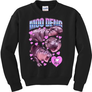 Cute Moodeng Hippo The Famous Baby Pigmy Moodeng Gift Kids Sweatshirt