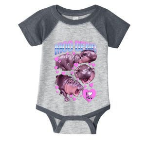 Cute Moodeng Hippo The Famous Baby Pigmy Moodeng Gift Infant Baby Jersey Bodysuit