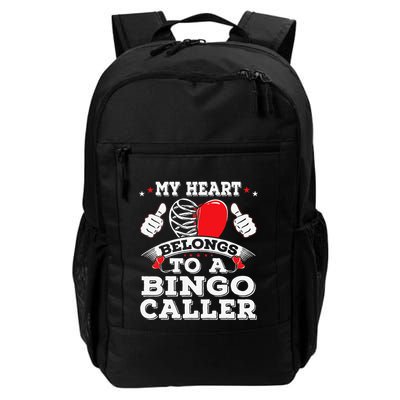 Cool My Heart Belongs To A Bingo Caller Valentines Day Heart Backpack